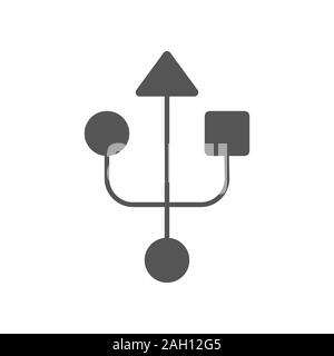 USB sign. USB modern simple icon. EPS 10 Stock Vector