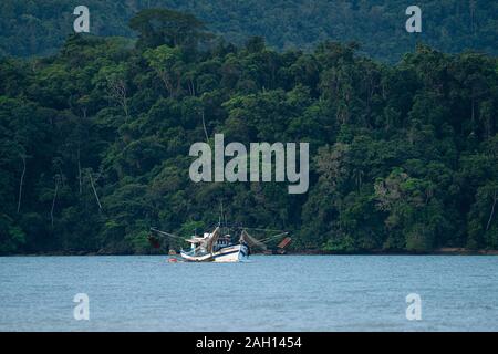 A shrimp trawler from Paraty, RJ, Brazil Stock Photo