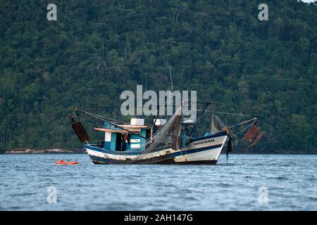 A shrimp trawler from Paraty, RJ, Brazil Stock Photo