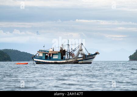 A shrimp trawler from Paraty, RJ, Brazil Stock Photo