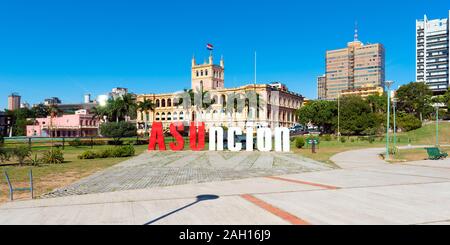 ASUNCION, PARAGUAY - JUNE 24, 2019: Government Palace (Lopez Palace) Stock Photo