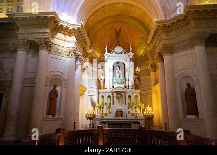 ASUNCION, PARAGUAY - JUNE 24, 2019: Catholic altar in the temple Stock Photo