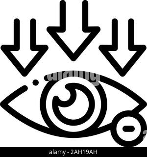 Eye And Arrows Eyesight Icon Outline Illustration Stock Vector