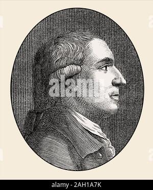 Gottfried August Buerger, 1747 - 1794, German author of The Adventures of Baron Munchausen Stock Photo