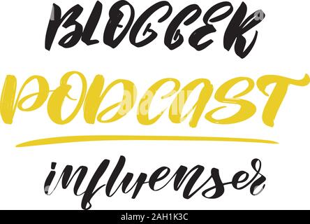 Vector calligraphy illustration isolated on white background.  Stock Vector