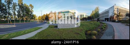 Electronic Arts video game company headquarters in Silicon Valley, San Francisco Bay Area - Redwood City, California, USA, 2019 Stock Photo