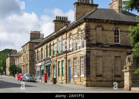 Office buildings, Victoria Road, Saltaire World Heritage Site Village, Shipley, City of Bradford, West Yorkshire, England, United Kingdom Stock Photo
