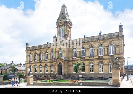 Victoria Hall,  Victoria Road, Saltaire World Heritage Site Village, Shipley, City of Bradford, West Yorkshire, England, United Kingdom Stock Photo