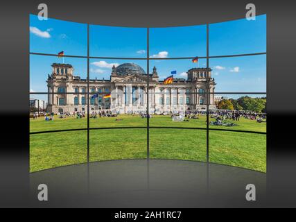 The building of the Reichstag was built between 1884 and 1894 by Paul Wallott, Berlin, Germany, Europe Stock Photo