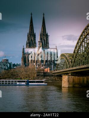 Cologne Germany Koln Dom Cathedral Europe daytime Stock Photo