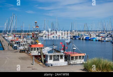 boat harbour of the Baltic Seaside resort of Kühlungsborn, Mecklenburg-Vorpommern, Germany Stock Photo