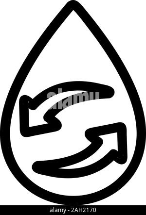 purified water icon vector. Isolated contour symbol illustration Stock Vector