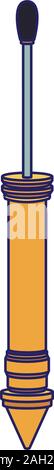 yellow pichkari icon, flat design Stock Vector