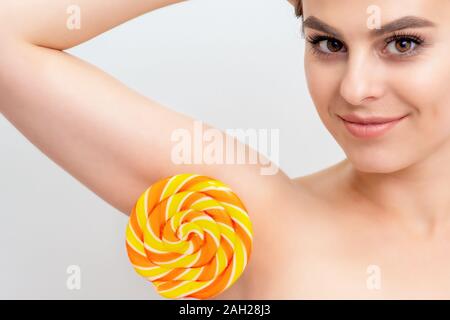 Young Woman Shows Her Small Breasts On Black Background Looking At Camera  Stock Photo, Picture and Royalty Free Image. Image 99037760.