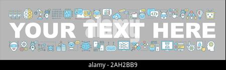 Artificial intelligence word concepts banner. AI. Machine learning. Digital technology. Process automation. Isolated lettering typography idea with li Stock Vector