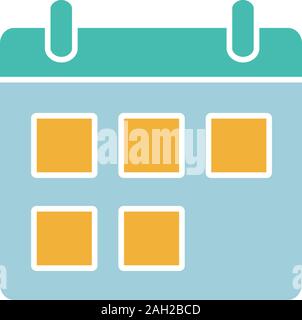 Calendar Glyph Icon Date Range Schedule Silhouette Symbol Negative Space Vector Isolated Illustration Stock Vector Image Art Alamy