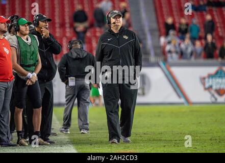 Tampa, FL, USA. 23rd Dec, 2019. UCF head coach Josh Heupel during 2nd half of the Bad Boy Mowers Gasparilla Bowl between UCF Knights and the Marshall Thundering Herd. Central Florida defeated Marshall 48-25 at Raymond James Stadium in Tampa, FL. Romeo T Guzman/CSM/Alamy Live News