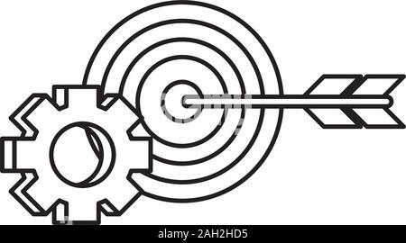 gear settings setup with target Stock Vector