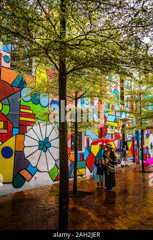 Melaka, Malaysia - Dec 15, 2019: Malaysia-China Friendship Botanical Square at Jonker Walk in China Town, Melaka. Stock Photo