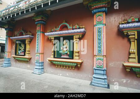 Kuala Lumpur, Malaysia - November 7, 2019: Beautiful Hindu temple named Sri Maha Mariamman in Kuala Lumpur city, Malaysia. Stock Photo