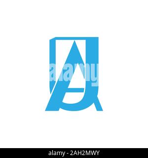 letter au simple flat logo vector Stock Vector