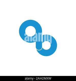 letter qb infinity logo vector Stock Vector