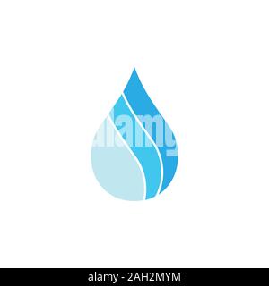 stripes gradient drop water logo vector Stock Vector