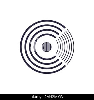 letter c stripes rotate logo vector Stock Vector