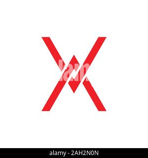 linked arrow simple line logo vector Stock Vector