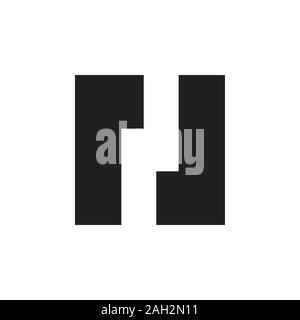 letter rl simple square geometric logo vector Stock Vector