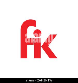 text fik simple logo vector Stock Vector