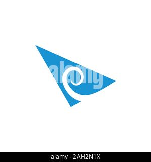 arrow paper plane simple logo vector Stock Vector