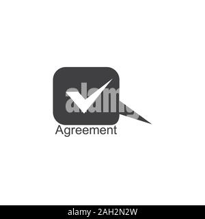 agree bubble talk logo vector Stock Vector