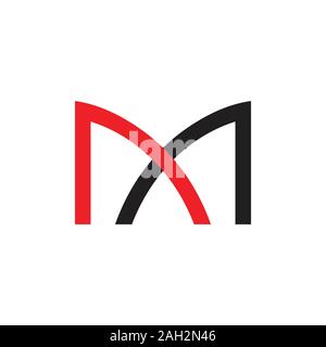letter m simple arrow logo vector Stock Vector