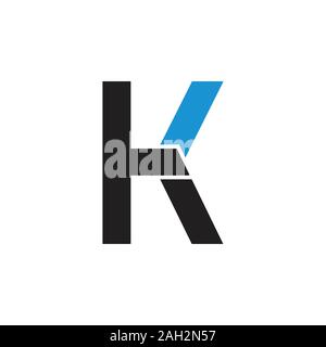 letter kh simple geometric line logo vector Stock Vector