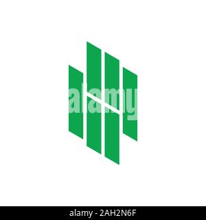 letter bq line chart bar logo vector Stock Vector