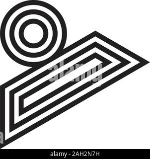abstract triangle right arrows stripes geometric logo vector Stock Vector