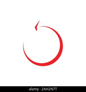 swoosh arrow air plane circle motion logo vector Stock Vector