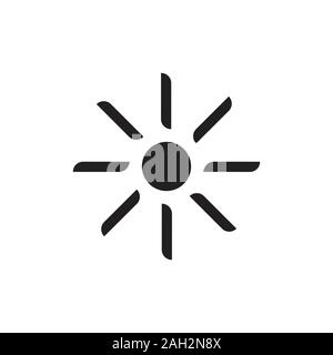 sun rays turbine shape design logo vector Stock Vector