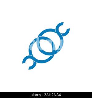 linked circle overlapping logo vector Stock Vector