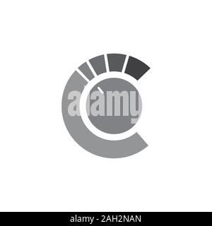 letter c control panel design logo vector Stock Vector
