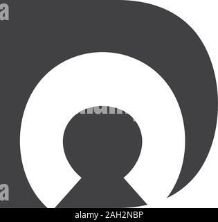 abstract letter d key hole symbol logo vector Stock Vector