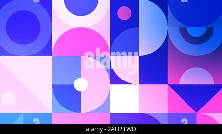 Abstract image with blue and pink geometric pattern Stock Photo
