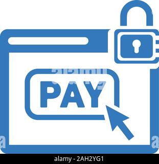 Online payment, secure pay icon Stock Vector