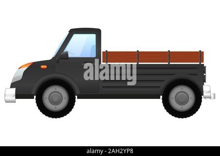 Truck. Vector 3d illustration isolated on white background. Stock Vector