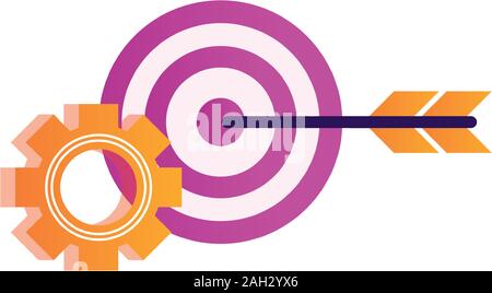 gear settings setup with target Stock Vector