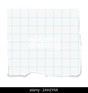 Blank piece of paper from a notebook Stock Vector