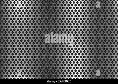 Metal steel perforated background Stock Vector