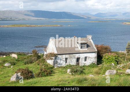 Irish cottage on Connemara in Ireland Stock Photo