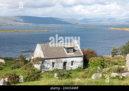 Irish cottage on Connemara in Ireland Stock Photo